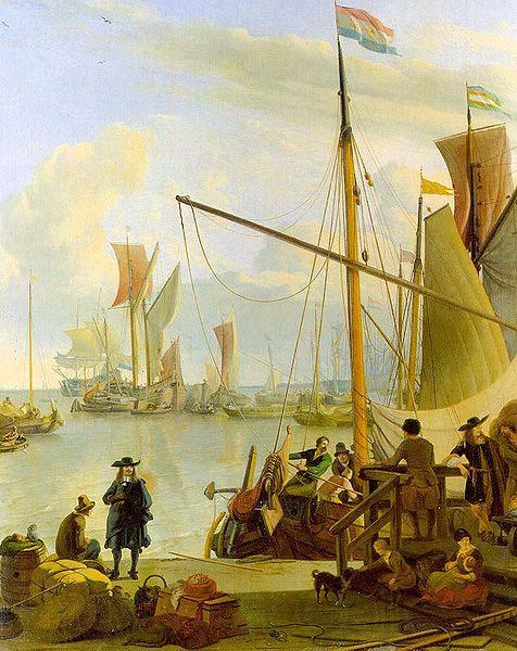 Ludolf Backhuysen The Y at Amsterdam, seen from the Mosselsteiger (mussel pier). Norge oil painting art